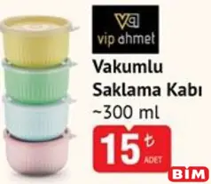 VİP AHMET VAKUMLU SAKLAMA KABI 300 ML